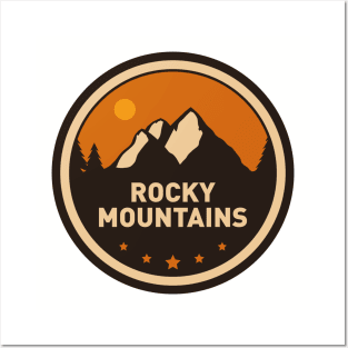 Rocky Mountains Badge Posters and Art